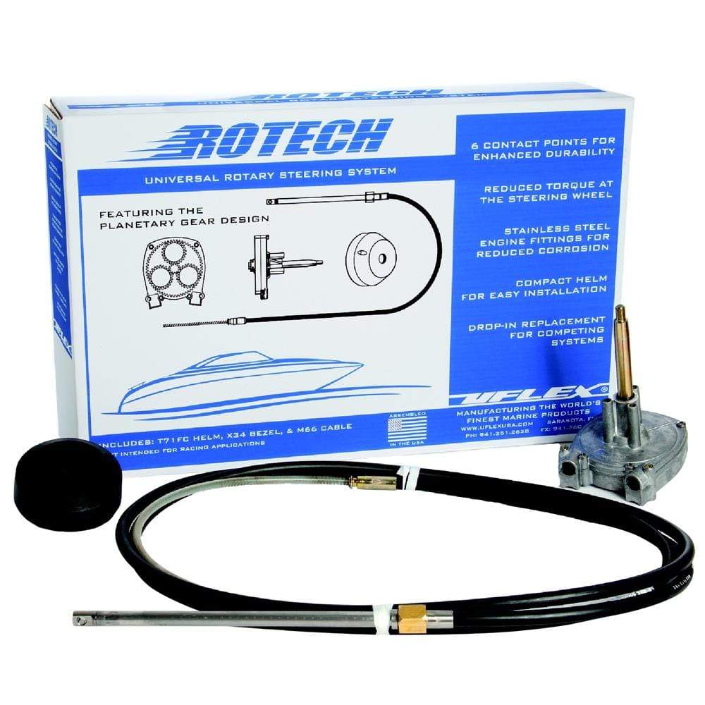 Uflex USA Qualifies for Free Shipping Uflex Rotech 12' Rotary Steering Package Cable Bezel Helm #ROTECH12