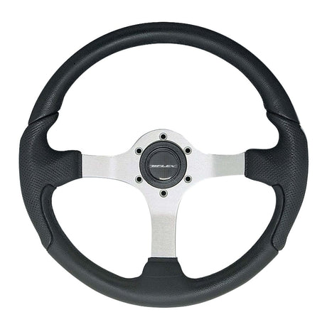Uflex USA Qualifies for Free Shipping Uflex USA Black Grip 3 Spoke Silver #NISIDA-B/S