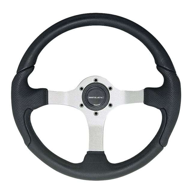 Uflex USA Qualifies for Free Shipping Uflex USA Black Grip 3 Spoke Silver #NISIDA-B/S
