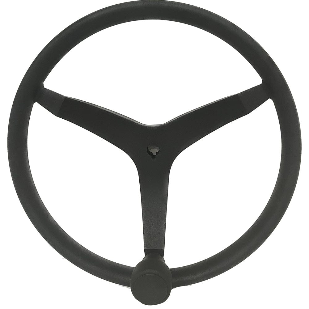 Uflex USA Qualifies for Free Shipping Uflex V46 SS Steering Wheel with Knob Black #V46B