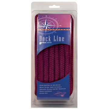 Unicord Qualifies for Free Shipping Unicord Dock Line 1/2" x 15' Maroon Braided #458806