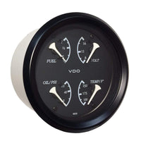 VDO Qualifies for Free Shipping VDO Allentare 4-in-1 Gauge 85mm Black Dial White Pointer #110-11700