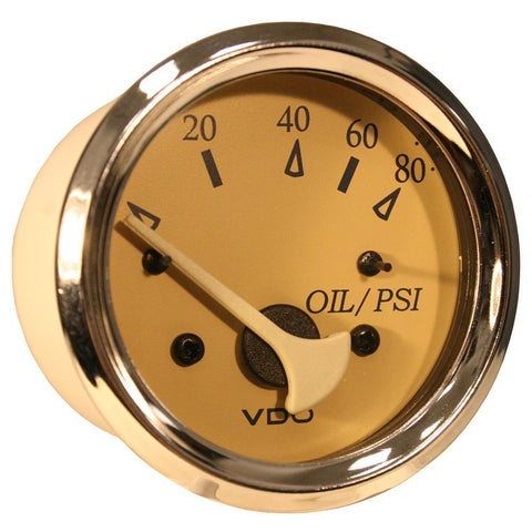 VDO Qualifies for Free Shipping VDO Allentare Teak 80 PSI Oil Pressure Gauge Use with Marine #350-12284