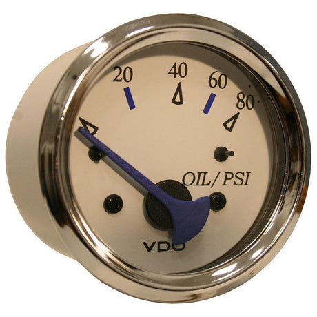 VDO Qualifies for Free Shipping VDO Allentare White 80 PSI Oil Pressure Gauge #350-10260