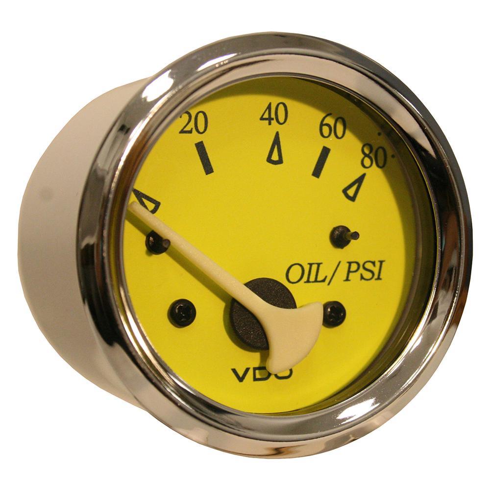 VDO Qualifies for Free Shipping VDO Allentare Yellow/Blue 80 PSI Oil Pressure Gauge Use #350-14759