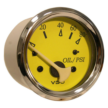 VDO Qualifies for Free Shipping VDO Allentare Yellow/Blue 80 PSI Oil Pressure Gauge Use #350-14759