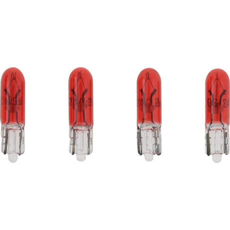VDO Qualifies for Free Shipping VDO Type D Wedge Based Peanut Bulb Red 24v 1.2w 4-pk #600-822