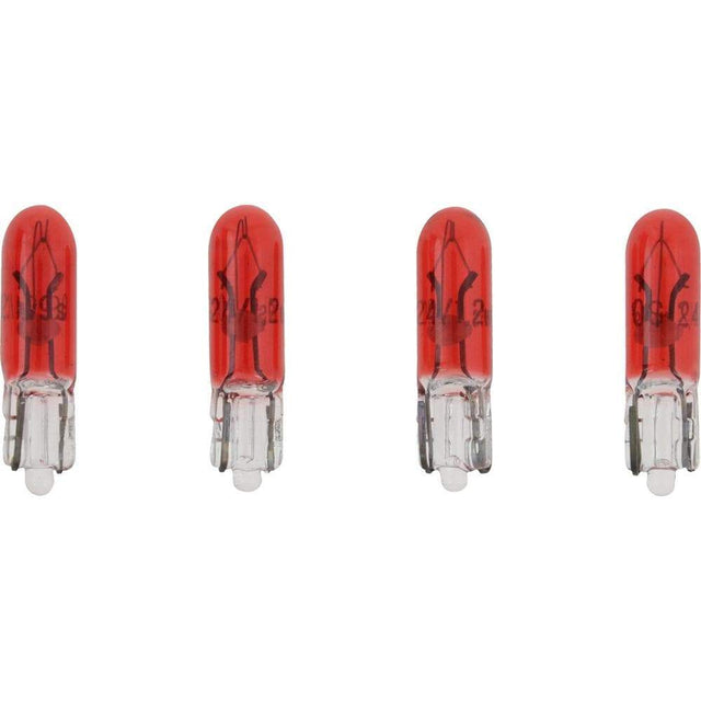 VDO Qualifies for Free Shipping VDO Type D Wedge Based Peanut Bulb Red 24v 1.2w 4-pk #600-822
