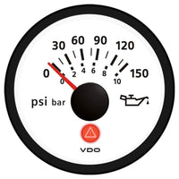 VDO Qualifies for Free Shipping VDO Viewline Ivory 150 PSI Oil Pressure Gauge 12/24v #A2C53413312-S