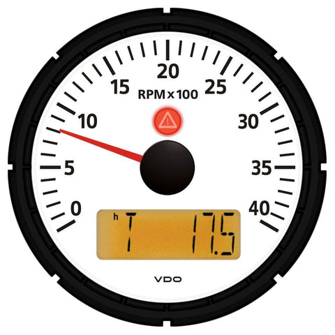VDO Qualifies for Free Shipping VDO Viewline Ivory 4000 RPM 3-3/8" 85mm Tachometer #A2C53194865-S