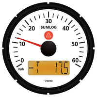 VDO Qualifies for Free Shipping VDO Viewline Ivory 60 MPH Sumlog Speed/Depth/Temp 3-3/8