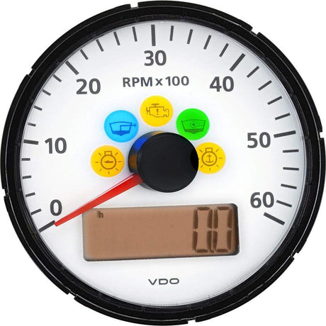 VDO Qualifies for Free Shipping VDO Viewline Ivory 6000 RPM 3-3/8" 85mm Marine Tach #A2C32562100-S