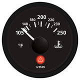 VDO Viewline Onyx 250 F Water Temperature Gauge 12/24v #A2C53413355-S