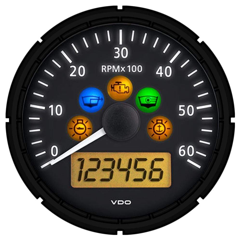 VDO Qualifies for Free Shipping VDO Viewline Onyx 6000 RPM 3-3/8" 85mm Marine Tach #A2C32561900-S
