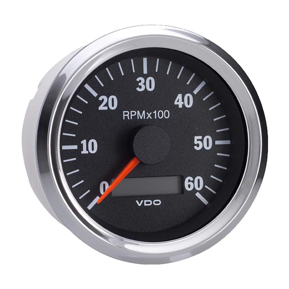 VDO Qualifies for Free Shipping VDO Vision 3-3/8" 6000 RPM Tachometer with LCD Hourmeter #333-194