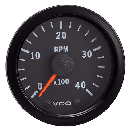 VDO Qualifies for Free Shipping VDO Vision Black 4000 RPM Tach 2-1/16" 12v #333-156