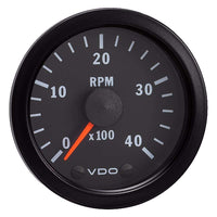 VDO Qualifies for Free Shipping VDO Vision Black 4000 RPM Tach 2-1/16