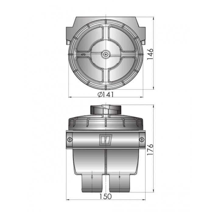 Vetus Qualifies for Free Shipping Vetus Cooling Water Strainer Type 470 32mm #FTR470/32