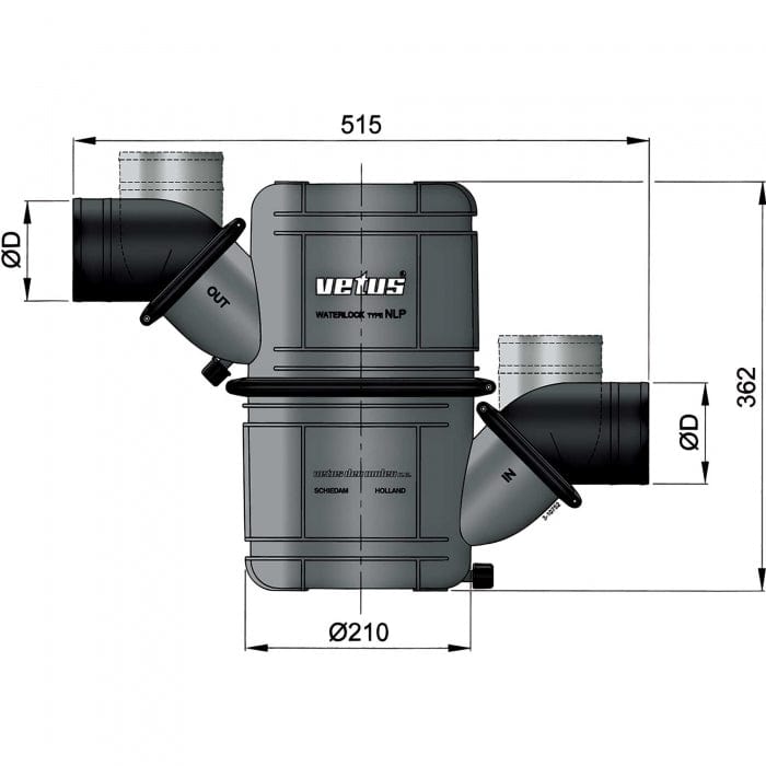 Vetus Qualifies for Free Shipping Vetus Waterlock Heavy-Duty Type White 75mm #NLP75WHD