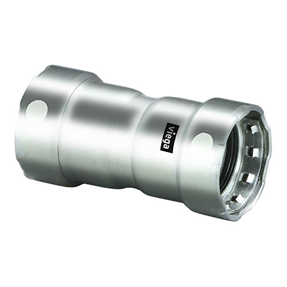 Viega MegaPress 1/2" Stainless 304 Coupling with Stop Double #95285
