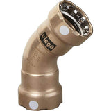 Viega Megapress 1" 45-Degree Copper Nickel Elbow Double #88100