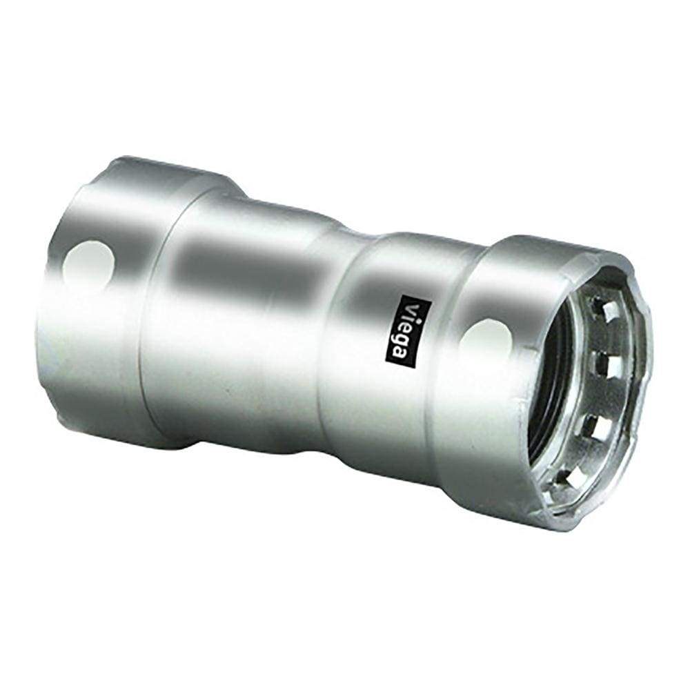 Viega MegaPress 3/4" Stainless 304 Coupling with Stop Double #95290