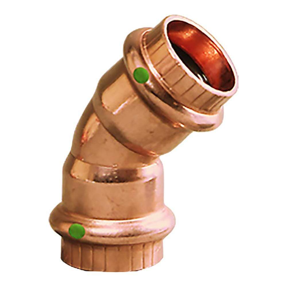 Viega ProPress 1-1/2" 45-Degree Copper Elbow Double #77038