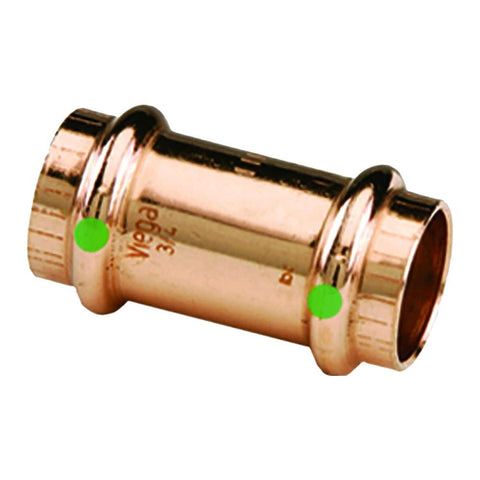 Viega ProPress 1-1/2" Copper Coupling with Stop Double #78067
