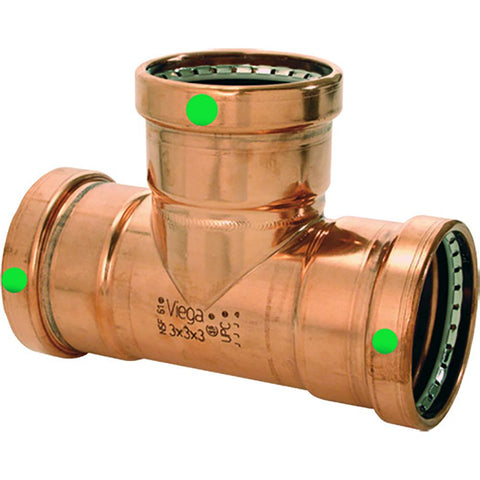 Viega ProPress XL 2-1/2" Copper Tee Triple Press #20683
