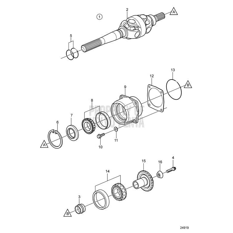Volvo Penta Qualifies for Free Shipping Volvo Penta Bearing Carrier #22240366