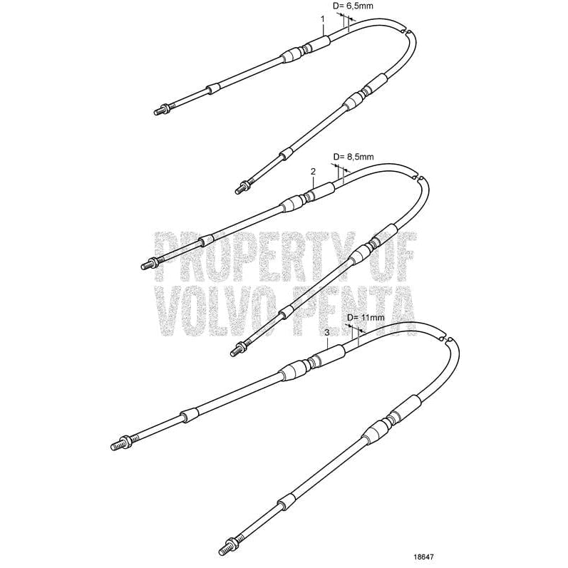 Volvo Penta Qualifies for Free Shipping Volvo Penta Control Cable #21633483