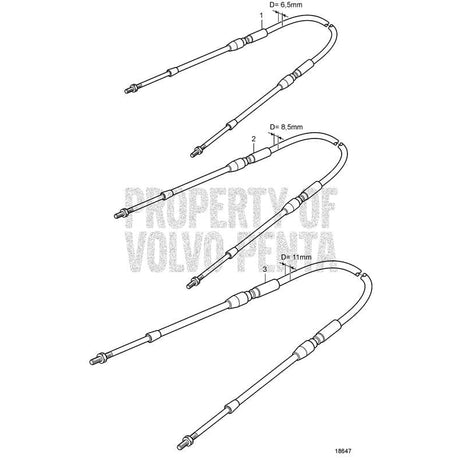 Volvo Penta Qualifies for Free Shipping Volvo Penta Control Cable #21633483