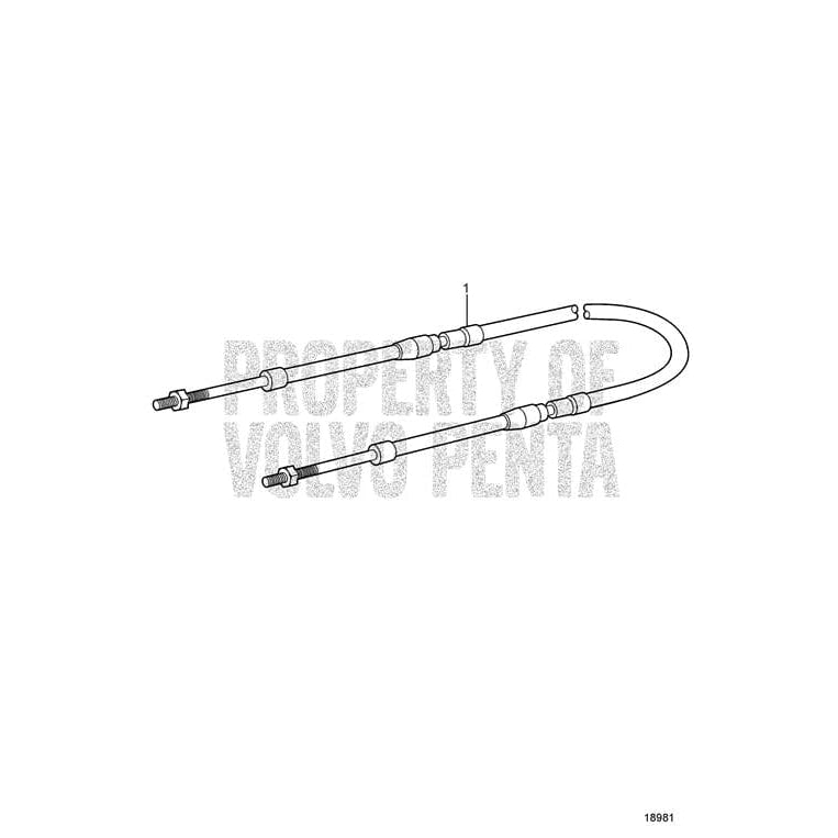 Volvo Penta Qualifies for Free Shipping Volvo Penta Control Cable 33' #21407246