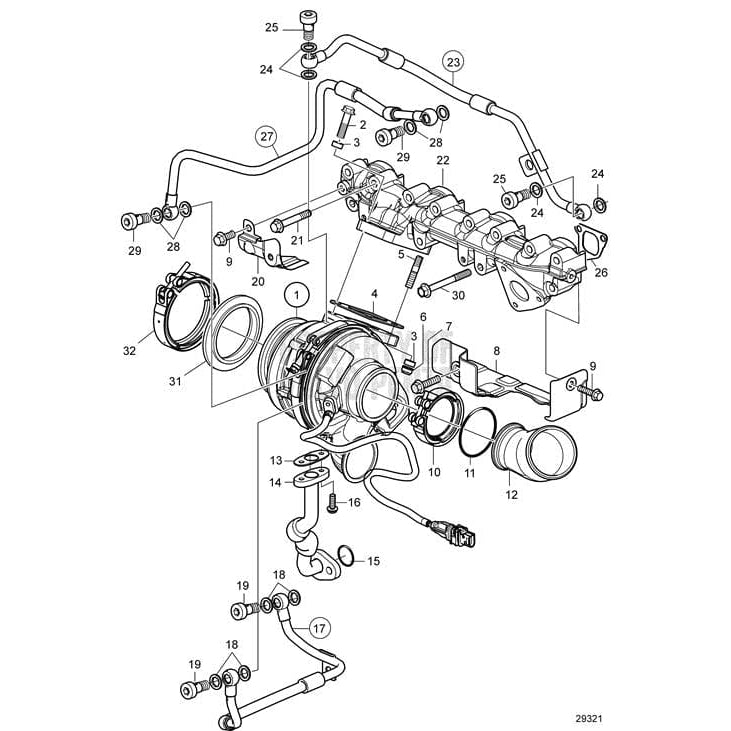 Volvo Penta Qualifies for Free Shipping Volvo Penta Coolant Pipe #22702038