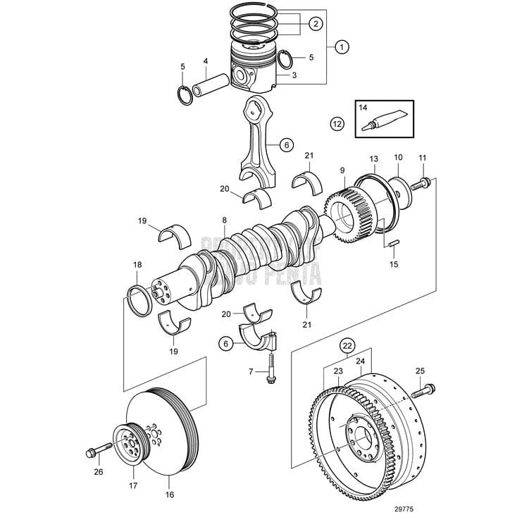 Volvo Penta Qualifies for Free Shipping Volvo Penta Diesel Piston Ring Kit #21711728