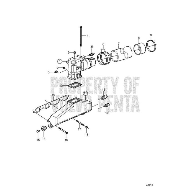 Volvo Penta Qualifies for Free Shipping Volvo Penta Elbow Nipple #3807044