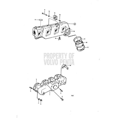 Volvo Penta Not Qualified for Free Shipping Volvo Penta Exhaust Manifold Pipe #855387