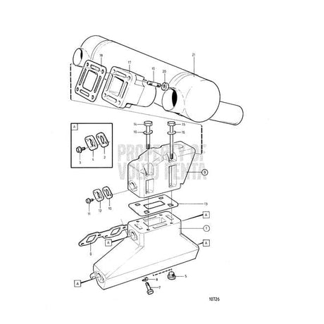 Volvo Penta Not Qualified for Free Shipping Volvo Penta Exhaust Manifold V8 #856904