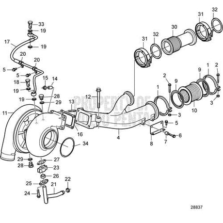 Volvo Penta Qualifies for Free Shipping Volvo Penta Exhaust Pipe #3840550