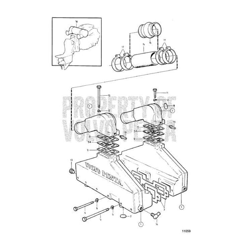 Volvo Penta Qualifies for Free Shipping Volvo Penta Exhaust Riser-4.3l V-6 #857037