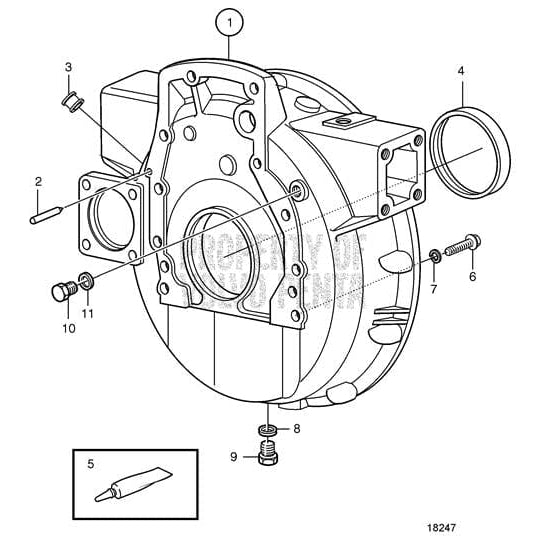 Volvo Penta Oversized - Not Qualified for Free Shipping Volvo Penta Flywheel Housing #3827285