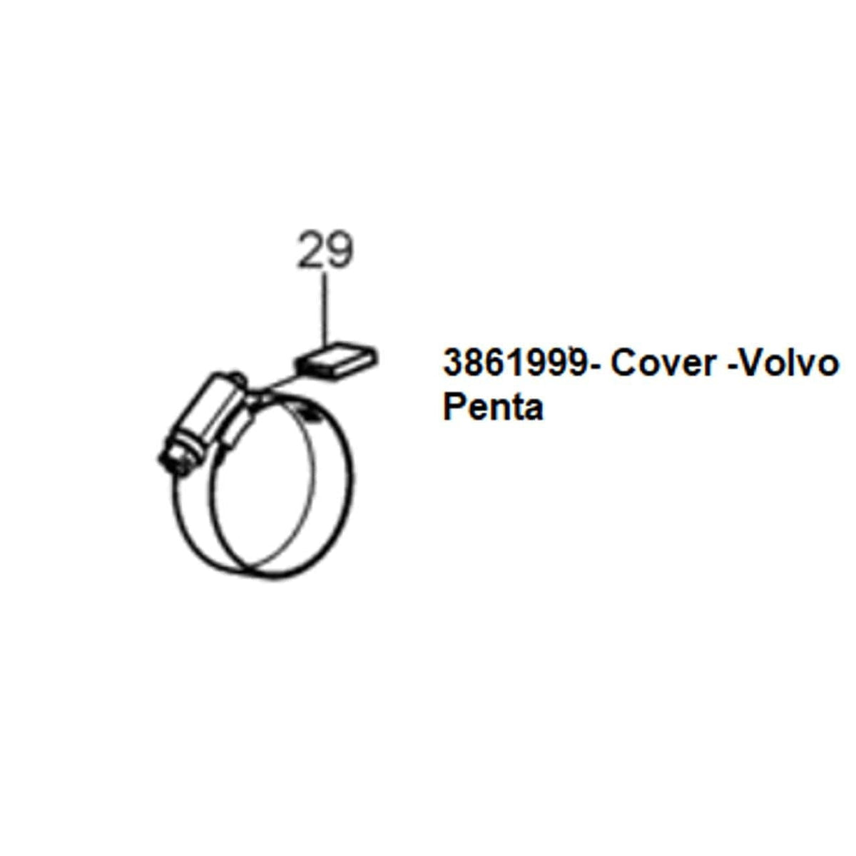 Volvo Penta Qualifies for Free Shipping Volvo Penta Hose Clamp End Cover #3861999