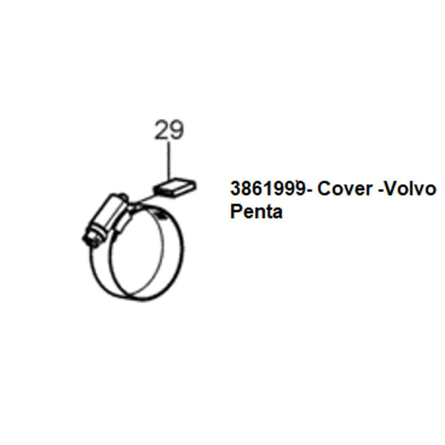Volvo Penta Qualifies for Free Shipping Volvo Penta Hose Clamp End Cover #3861999