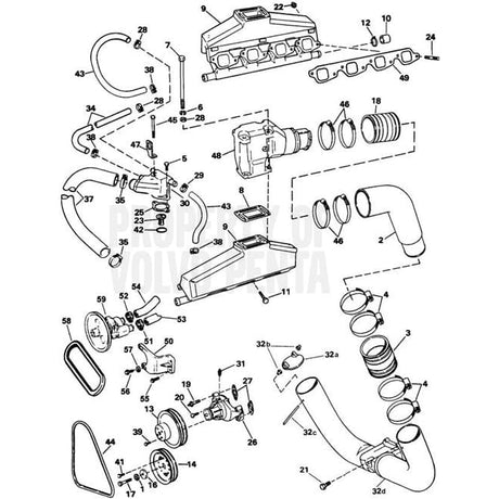 Volvo Penta Qualifies for Free Shipping Volvo Penta Hose to Exhaust Manifold #3852597