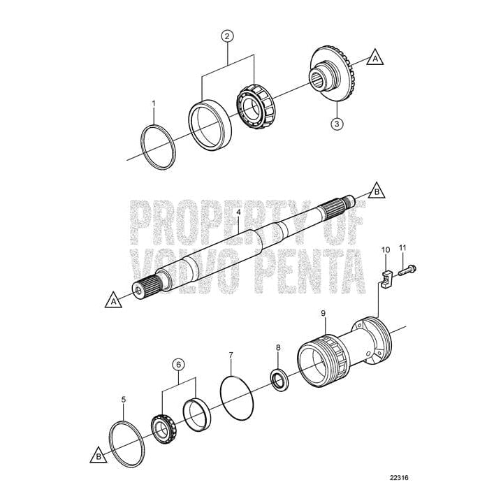 Volvo Penta Qualifies for Free Shipping Volvo Penta Lower Gear Set Sx Drive #3852404