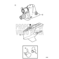 Volvo Penta Oversized - Not Qualified for Free Shipping Volvo Penta Lower Section #3860240