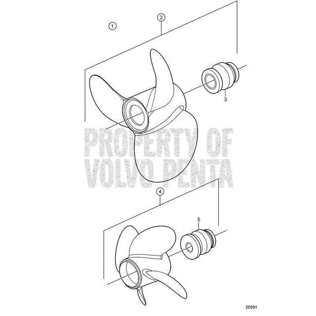 Volvo Penta Qualifies for Free Shipping Volvo Penta Propeller A7 Rear Aluminum 4-Blade RH Duoprop Diesel #854790