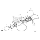 Volvo Penta Not Qualified for Free Shipping Volvo Penta Propeller Q3 Front Nibral 3-Blade LH Duoprop #21433603