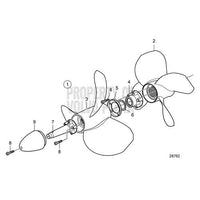 Volvo Penta Not Qualified for Free Shipping Volvo Penta Propeller Q3 Front Nibral 3-Blade LH Duoprop #21433603