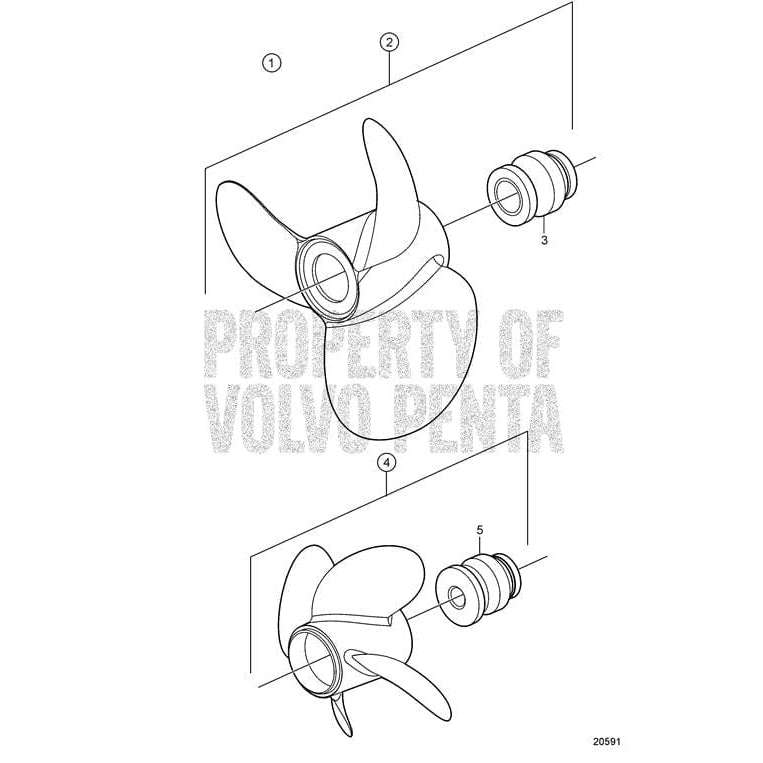 Volvo Penta Qualifies for Free Shipping Volvo Penta Propeller Rear A4 Aluminum RH 4-Blade Duoprop Diesel #854787